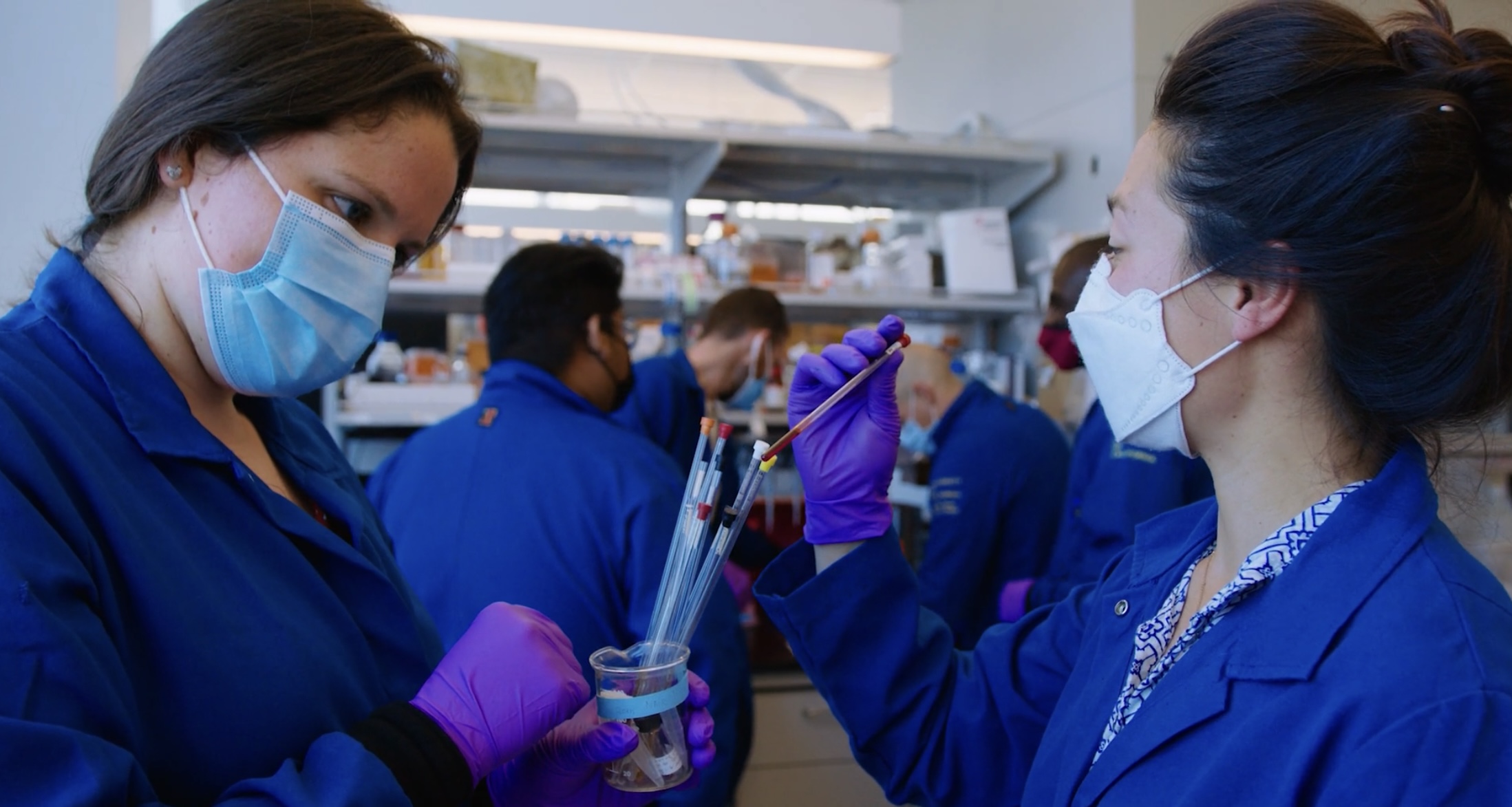 Jason Hernandez in the lab